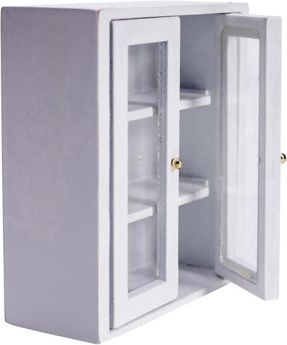 1 12 Scale Dollhouse Furniture Miniature Kitchen Cabinet Wood Wall Display Shelf Dollhouse Kitchen Accessory for Wooden Dollhouse Decoration Miniature House Furniture Living Room in Kuwait