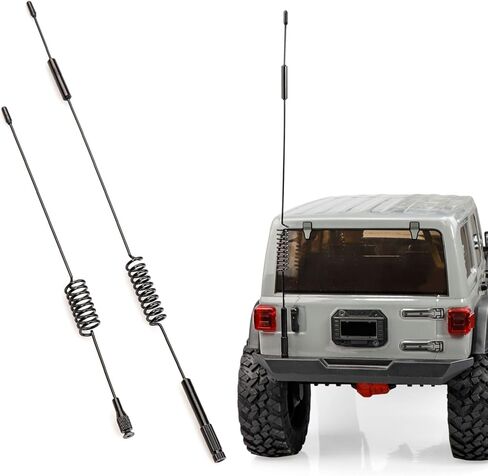 انابيب هوائي معدنية لتزيين السيارة التي تعمل بجهاز تحكم عن بعد لسيارة تراكساس TRX4 محوري SCX10 90046 RC4WD D90 D110 تاميا CC01، 29 سم و20 سم in Kuwait