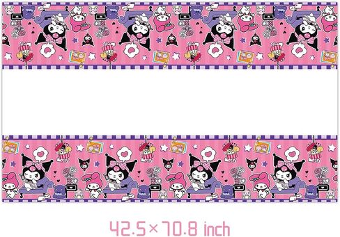DIGBYS 41Pack Kuromis birthday Party Supplies include 20 plates, 20 napkins 1 Tablecloth for the Kuromis party decoration in Saudi Arabia