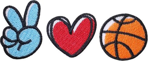 3 PCS I Love Sport Iron On Patches for Clothing Embroidered Applique Patch Badge Sew On Emblem DIY Craft (Baseball) in Saudi Arabia