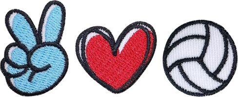 3 PCS I Love Sport Iron On Patches for Clothing Embroidered Applique Patch Badge Sew On Emblem DIY Craft (Baseball) in Saudi Arabia