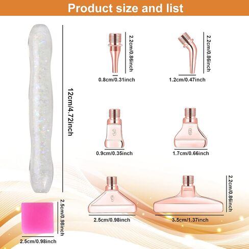 Diamond Painting Pen with Screw Thread Tips,1PCS Diamond Art Pen and 3 PCS Rose Gold Stainless Steel Metal Tips,Diamond Painting Tools for DIY Diamond Art in Kuwait