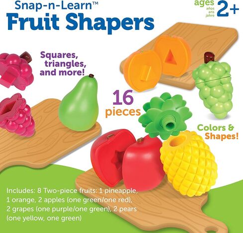Learning Resources Snap-n-learn Fruit Shapers,Fine Motor Toy for Toddlers, Ages 2+ in Saudi Arabia