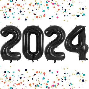 أرقام بالونات ذهبية 2024، بالونات كبيرة من رقائق الفويل 2024 مقاس 40 بوصة، بالونات أرقام هيليوم كبيرة عملاقة من مايلر لعام 2024 لتزيين حفلات رأس السنة الجديدة وحفلات التخرج وأعياد الميلاد