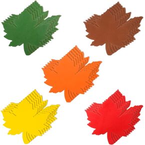 30 Pieces Maple Leaves Cutouts Foam Fall Leaves 6'' Foam Leaf Cutouts Assorted Colors Fall Leaves Die cuts for Thankful Tree, Thanksgiving Party Decoration, Leaf Foam Piecing, Bulletin Board in Saudi Arabia