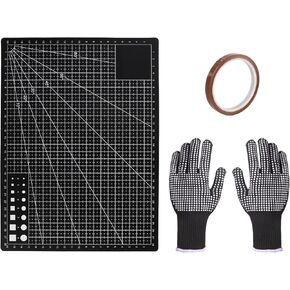 زوج من القفازات المقاومة للحرارة، وشريط مقاوم للحرارة وبساط قطع مقاس A4 - التسامي، ضغط حراري HTV للتي شيرت والقماش والأكواب واستخدام الضغط على القبعة - أرجواني... in Kuwait