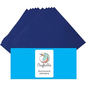 كراتفتابلز اوراق فينيل بلون ازرق داكن - دائمة ولاصقة ولامعة ومقاومة للماء | (10) اوراق مقاس 12 انش × 12 انش - للحرف اليدوية والكريكوت والظلية والتعبيرات والنقش واللافتات in Kuwait