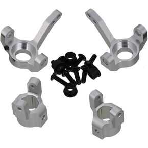 Mxfans Silver Al. Upgrade Parts SCX0002 C-Hub Carrier & AX30496 Steering Hub Carrier(L/R) Replacement for AXIAL RC1:10 Off Road Car Pack of 2 in Saudi Arabia