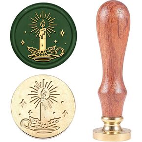MAYJOYDIY Christmas Reindeer Wax Seal Stamp Offical Seal of The North Pole Reindeer Stamp Xmas Vintage Sealing Stamp 25mm Removable Brass Head for Letters Invitations Envelopes Gift Packing in Kuwait