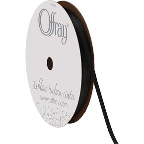 Offray 1/8" Wide Double Face Satin Ribbon, 30 Yards, Antique White