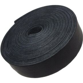 TOFL Genuine Top-Grain Leather Strap | 72 Inches Long | 7/8 Inch Wide | 1/8 Inch Thick (7-8 oz) | 1 Leather Strip Black