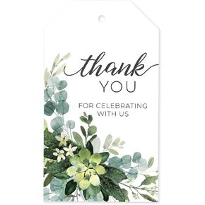 Fall Floral Favor Thank You Tags / 100 Thank You Very Much Autumn Flower Wedding Favors / 2" x 3.5" Thanks Party Favor Tags/Made in The USA in Kuwait