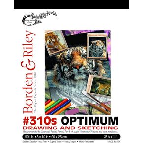 بوردن ورايلي 8 × 10 بوصة #310 لوحة رسم مثالية، حلزوني علوي، 90 رطل، 35 ورقة بيضاء دقيقة، لوحة واحدة لكل منها (310S081035) in Kuwait