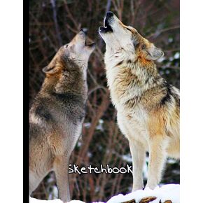 Sketchbook: Wolf Themed Personalized Artist Book | Soft Cover Blank Sketch Pad Tablet | 8.5" x 11", 108 pages | Gifts for Kids Girls Boys Teens Adults | for Drawing Painting Charcoal Ink in Saudi Arabia