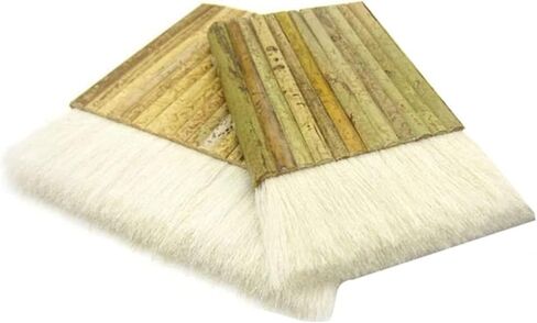 2 PCS Sheep Hair Hake Blender Brush,Hake Multihead Bamboo Brush Latex Paint Brush for Kiln Wash,Watercolor, Ceramic, Pottery Painting Drawing Drafting in Kuwait