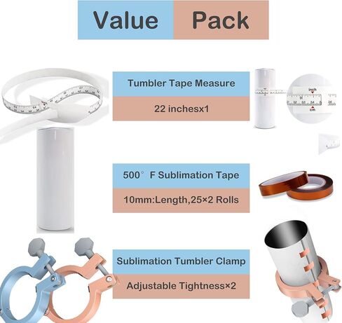 VIWOOP Sublimation Tumbler Pinch Tool, Tumbler Clamps for 15 OZ 20 OZ Sublimation Blanks Tumblers, Perfect Pinch Tumbler Pincher Pack of 2 in Kuwait