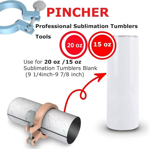 VIWOOP Sublimation Tumbler Pinch Tool, Tumbler Clamps for 15 OZ 20 OZ Sublimation Blanks Tumblers, Perfect Pinch Tumbler Pincher Pack of 2 in Kuwait