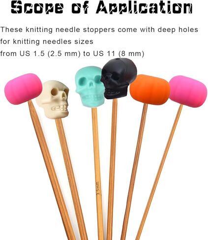 سدادات إبر الحياكة، واقيات أطراف الحياكة الصغيرة، سدادات غرز جمجمة اليقطين اللطيفة والهالوين، أغطية إبر الحياكة لملحقات لوازم الحياكة in Kuwait