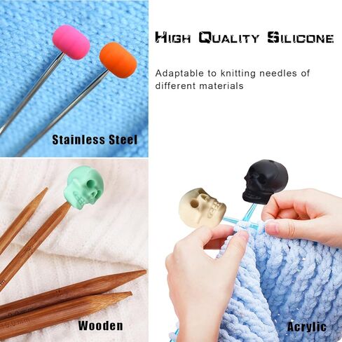 سدادات إبر الحياكة، واقيات أطراف الحياكة الصغيرة، سدادات غرز جمجمة اليقطين اللطيفة والهالوين، أغطية إبر الحياكة لملحقات لوازم الحياكة in Kuwait