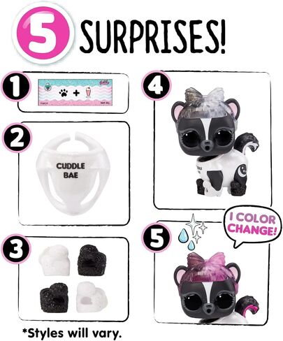 L.O.L. Surprise! LOL Surprise Glitter Color Change Pets with 5 Surprises- Collectible Pet Including Glittery Accessories, Holiday Toy, Great Gift for Kids Girls Boys Ages 4 5 6+ Years Old in Kuwait