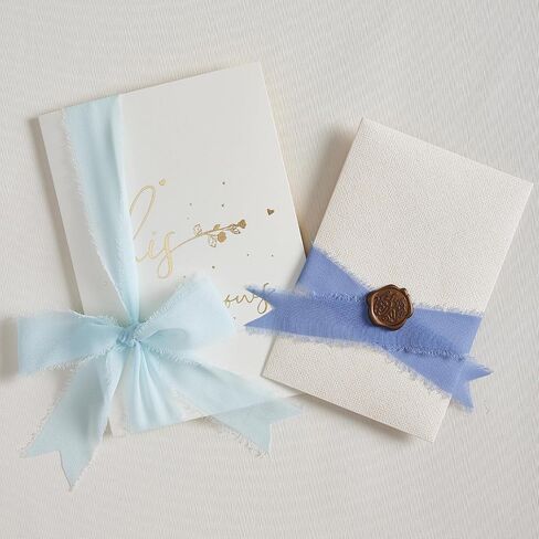 Keypan شريط شيفون حرير عاجي 1 بوصة 1.5 بوصة 2 بوصة × 7 ياردة مجموعة شرائط زفاف مصنوعة يدويًا لتغليف الهدايا باقة زهور الزفاف استحمام الطفل in Kuwait