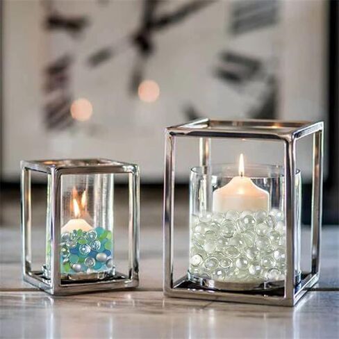 5 LB Flat Glass Marbles Gems Fire Glass for Fire Pit,Crafts,Table Scatters,Vase Fillers,Aquarium,Fish Tank Pebbles,Candle Holder Decor,Red,Blue and White Mix,Approx 450-500 PCS in Kuwait