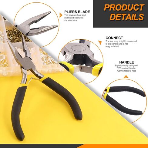 Rustark 1533Pcs Hypoallergenic Earring Making Supplies Kit with Earring Hook, Earring Back, Earring Posts, Jump Ring, Jewelry Pliers, Earring Holder Card, Clear Bag for Jewelry Making Earring Repair in Saudi Arabia