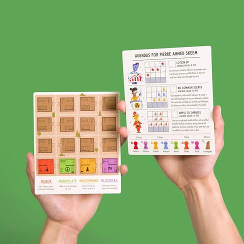 Cultivate Board Game | Award-Winning | Satirical Cult Leaders | Casual Board Game | Take-That | Ages 14+ | for 2-5 Players | 20-50 Min Playtime | Made by Pops & Bejou Games in Saudi Arabia