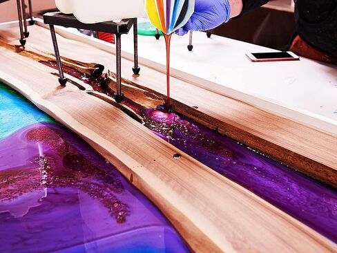 كوب مقسم لصب طلاء السيليكون، 4 قطع (2-5 قنوات) مجموعة لوازم الطلاء لصب طلاء الأكريليك السائل، أدوات صنع DIY قابلة لإعادة الاستخدام وسهلة التنظيف in Kuwait