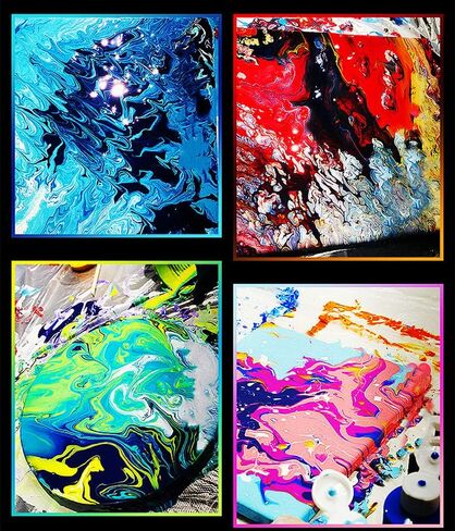 كوب مقسم لصب طلاء السيليكون، 4 قطع (2-5 قنوات) مجموعة لوازم الطلاء لصب طلاء الأكريليك السائل، أدوات صنع DIY قابلة لإعادة الاستخدام وسهلة التنظيف in Kuwait