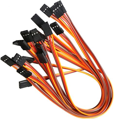 VIMVIP 3Pin 30cm Servo Extension Cable 22AWG 60 Cores Wire Male to Male Futaba JR for DJI Phantom 4 3 2 DJI Inspire 2 1 and Other Remote Control Aircraft in Kuwait