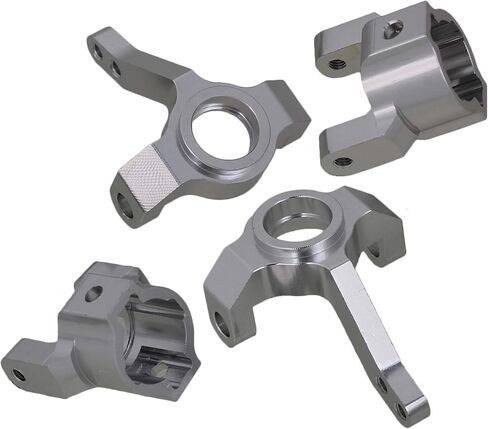 Mxfans Silver Al. Upgrade Parts SCX0002 C-Hub Carrier & AX30496 Steering Hub Carrier(L/R) Replacement for AXIAL RC1:10 Off Road Car Pack of 2 in Saudi Arabia