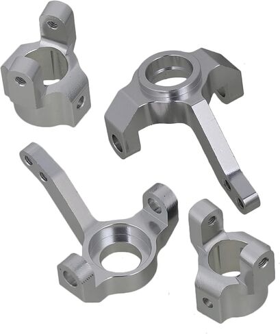 Mxfans Silver Al. Upgrade Parts SCX0002 C-Hub Carrier & AX30496 Steering Hub Carrier(L/R) Replacement for AXIAL RC1:10 Off Road Car Pack of 2 in Saudi Arabia