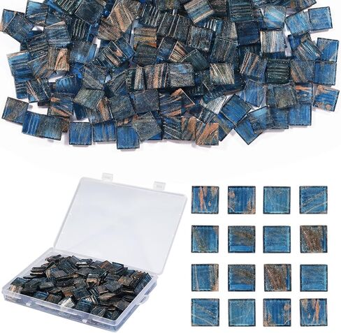 160 قطعة من بلاط الفسيفساء الزجاجية للحرف اليدوية السائبة قطع الزجاج الفسيفساء للأعمال اليدوية المصنوعة من السيراميك إطار صورة زهرية ديكور المنزل in Kuwait