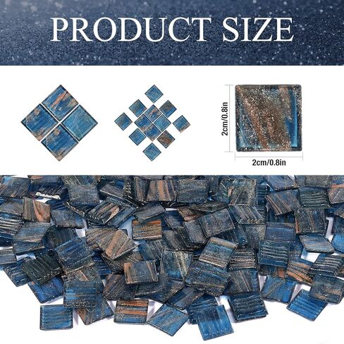 160 قطعة من بلاط الفسيفساء الزجاجية للحرف اليدوية السائبة قطع الزجاج الفسيفساء للأعمال اليدوية المصنوعة من السيراميك إطار صورة زهرية ديكور المنزل in Kuwait