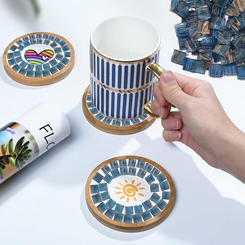 160 قطعة من بلاط الفسيفساء الزجاجية للحرف اليدوية السائبة قطع الزجاج الفسيفساء للأعمال اليدوية المصنوعة من السيراميك إطار صورة زهرية ديكور المنزل in Kuwait