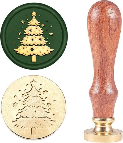 MAYJOYDIY Christmas Reindeer Wax Seal Stamp Offical Seal of The North Pole Reindeer Stamp Xmas Vintage Sealing Stamp 25mm Removable Brass Head for Letters Invitations Envelopes Gift Packing in Saudi Arabia