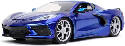 Jada Toys Bigtime Muscle 1:24 2020 Chevy Corvette Stingray Die-cast Car Candy Blue, Toys for Kids and Adults in Saudi Arabia
