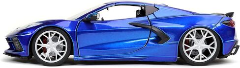 Jada Toys Bigtime Muscle 1:24 2020 Chevy Corvette Stingray Die-cast Car Candy Blue, Toys for Kids and Adults in Saudi Arabia