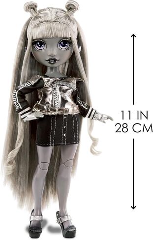Rainbow High Shadow Series 1 Luna Madison- Grayscale Fashion Doll. 2 Metallic Grey Designer Outfits to Mix & Match, Great Gift for Kids 6-12 Years Old and Collectors in Saudi Arabia