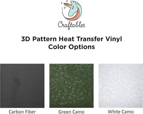 Craftables 3D قسط ألياف الكربون نمط الحديد على الفينيل HTV الفينيل 5 أوراق لCricut، صورة ظلية in Kuwait