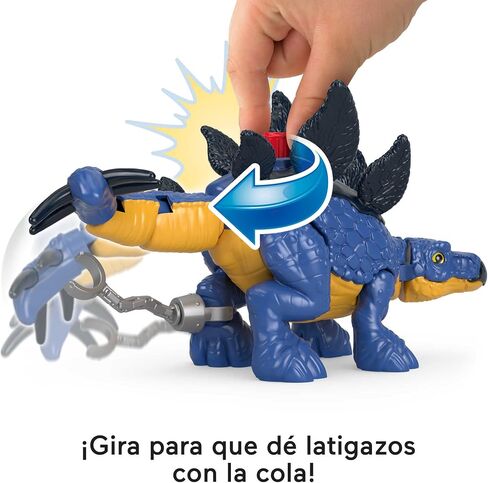 Fisher-Price Jurassic World Toys Dominion Stegosaurus Dinosaur & Dr. Alan Grant,3-Piece Poseable Figure Set for Preschool Kids Ages 3 and Up in Saudi Arabia
