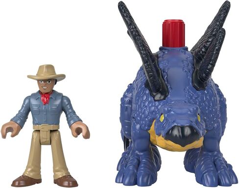 Fisher-Price Jurassic World Toys Dominion Stegosaurus Dinosaur & Dr. Alan Grant,3-Piece Poseable Figure Set for Preschool Kids Ages 3 and Up in Saudi Arabia