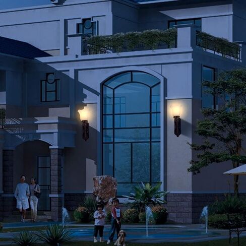 Yardwe Vintage ديكور المنزل 4 قطع LED شمعدانات جدارية 1: 12 مقياس جدار مصباح شمعدانات مصغرة نماذج إضاءة طاولة الرمل أضواء لعبة لديكورات المناظر الطبيعية نموذج القطار in Kuwait