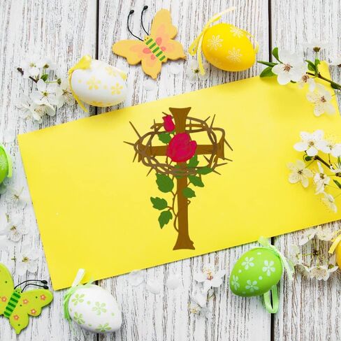 ALIBBON Happy Easter Rabbit Egg Die Cuts for Card Making, 4 Easter Eggs Cutting Dies Metal Template Molds, Easter Words Dies for Crafting DIY Photo Album Embossing Scrapbooking Supplies in Kuwait