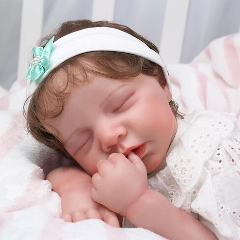 Realistic Reborn Baby Dolls - 20 Inch Sleeping Soft Weighted Reborn Doll, Lifelike Handmade Newborn Baby Doll, Advanced Painted Gift Set for Kids Age 3+ in Kuwait
