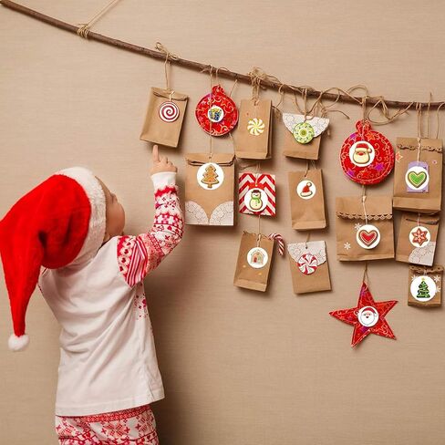 جوي بانغ 384 قطعة من ملصقات الكريسماس للاطفال، ملصقات عيد الميلاد للحرف اليدوية وبطاقات الاعياد للبطاقات، ملصقات دائرية للكريسماس لحقائب الهدايا والمغلفات وهدايا حفلات الكريسماس in Kuwait
