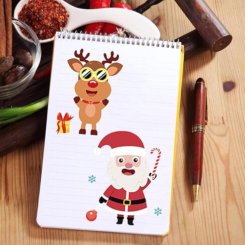 ملصقات عيد الميلاد للأطفال، 32 ورقة تصنع ملصقات للوجه بنفسك، اصنع حيوان الرنة رجل الثلج سانتا كلوز الخاص بك، ملصقات عيد الميلاد للأولاد والبنات هدايا ألعاب حفلات عيد الميلاد in Kuwait