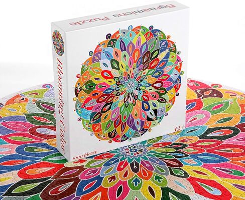 الألغاز Bgraamiens Puzzle-Blooming Color-1000 قطعة Color Challenge Blue Board Puzzles in Saudi Arabia