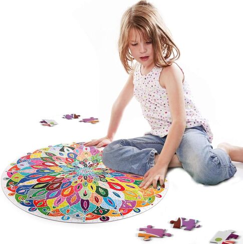 الألغاز Bgraamiens Puzzle-Blooming Color-1000 قطعة Color Challenge Blue Board Puzzles in Saudi Arabia